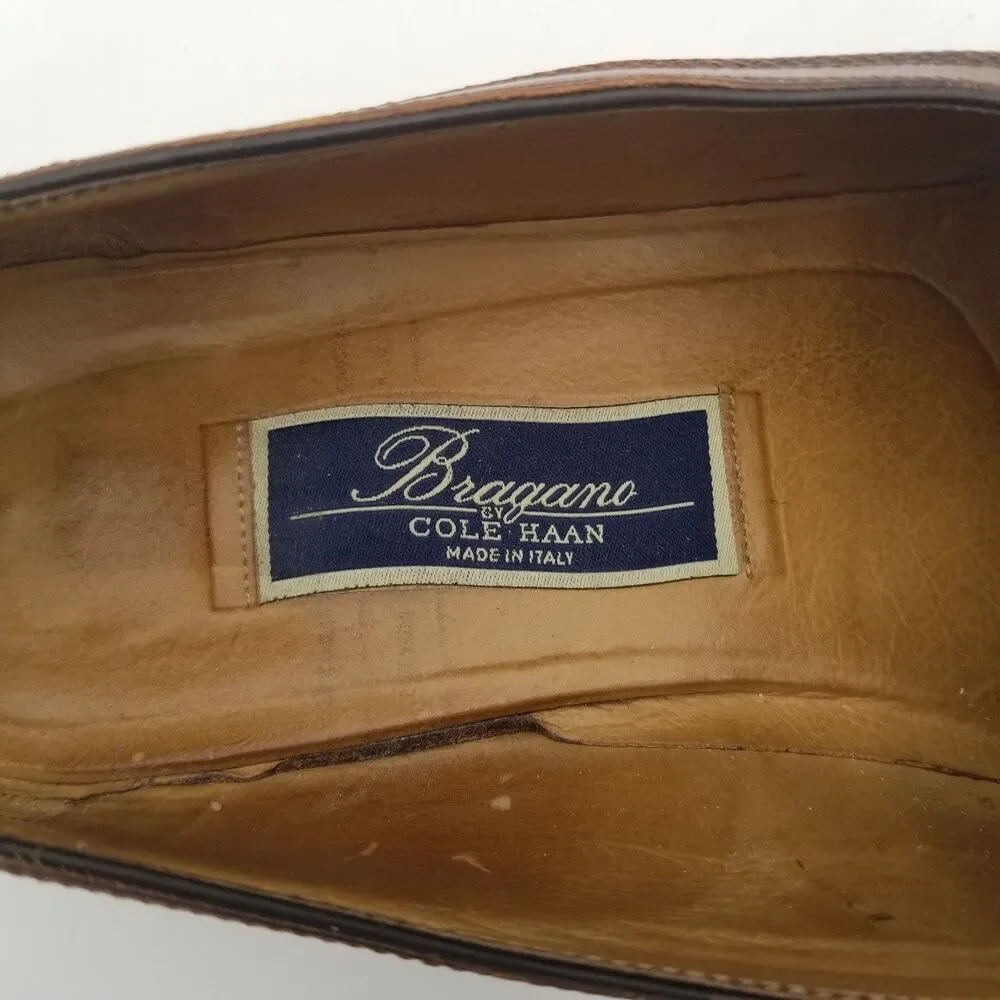 Cole Haan Bragano Brown Leather Tasseled Kiltie Men Sz 13 D Dress Shoes Italy